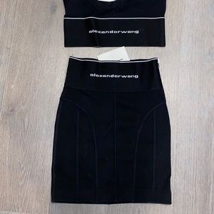 NWT Alexander Wang Logo Elastic Skirt size S